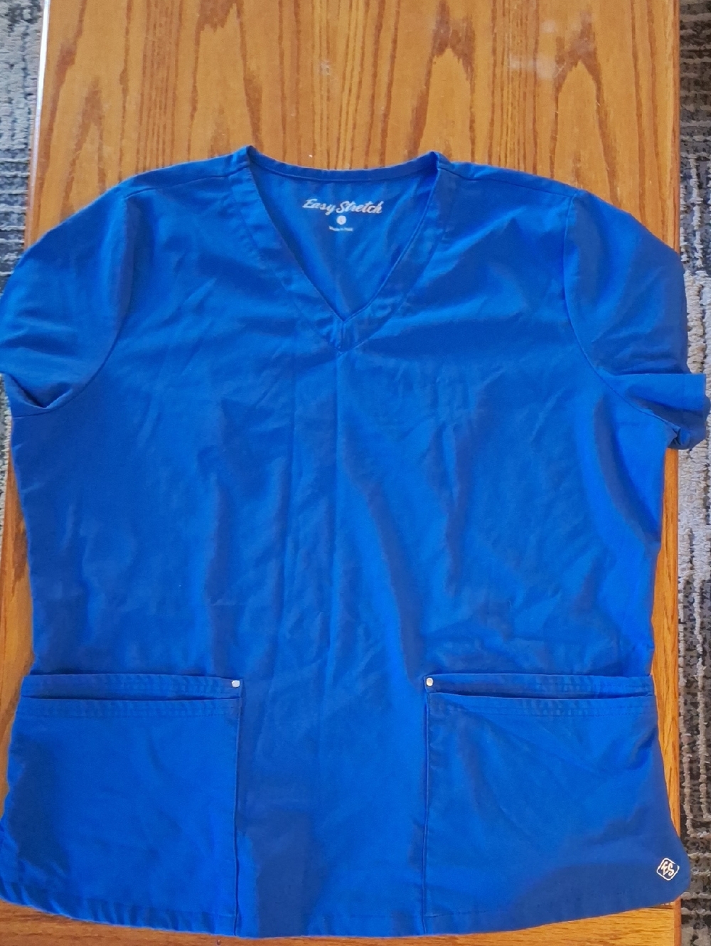 Women's Blue V-Neck Top